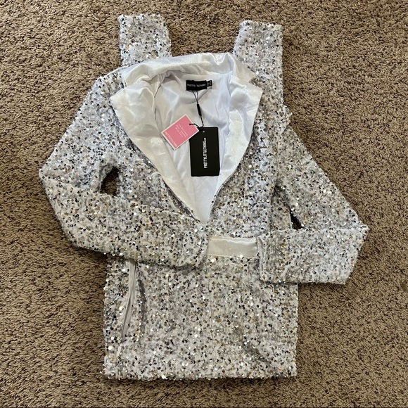 Pretty Little Thing Sequin Jumpsuit - Picture 1 of 5